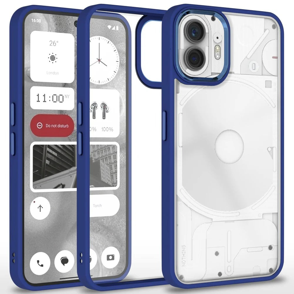 Nothing Phone 2 Back Cover Dark Blue | Shockproof PC + TPU Case