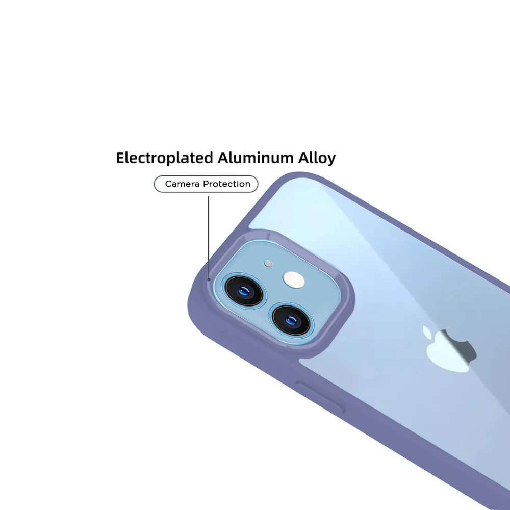 Camring Back Cover (Purple) | Chrome-Plated Shockproof Case for iPhone 12