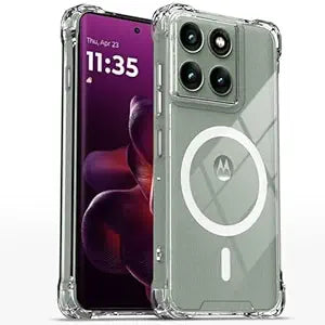 Shockproof Transparent MagSafe Case for Motorola Moto Edge 60 Pro 5G