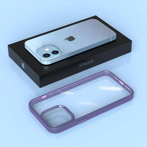 Camring Back Cover (Purple) | Chrome-Plated Shockproof Case for iPhone 12