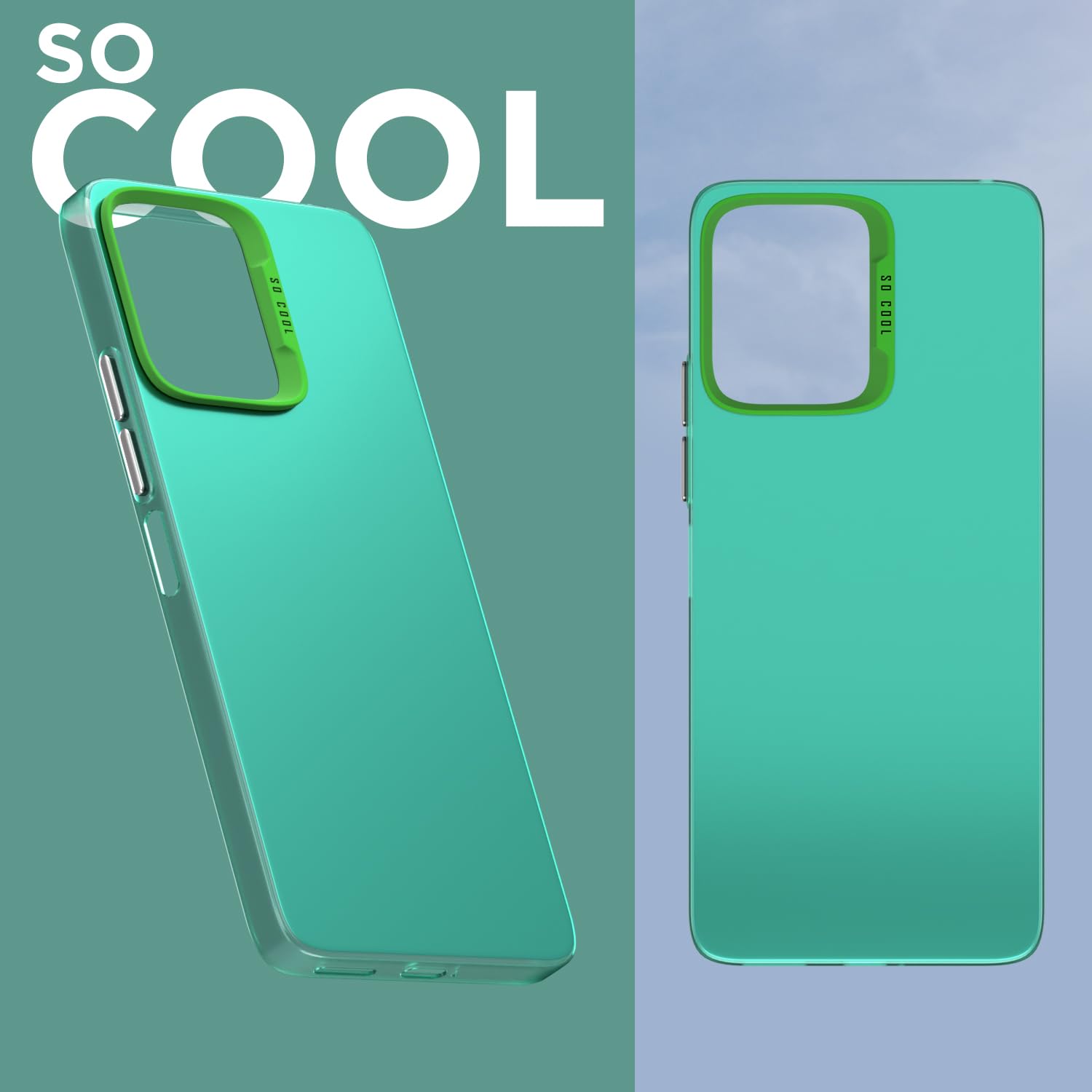 Matte Finish Back Cover for Redmi 13C 5G – So Cool Green Case
