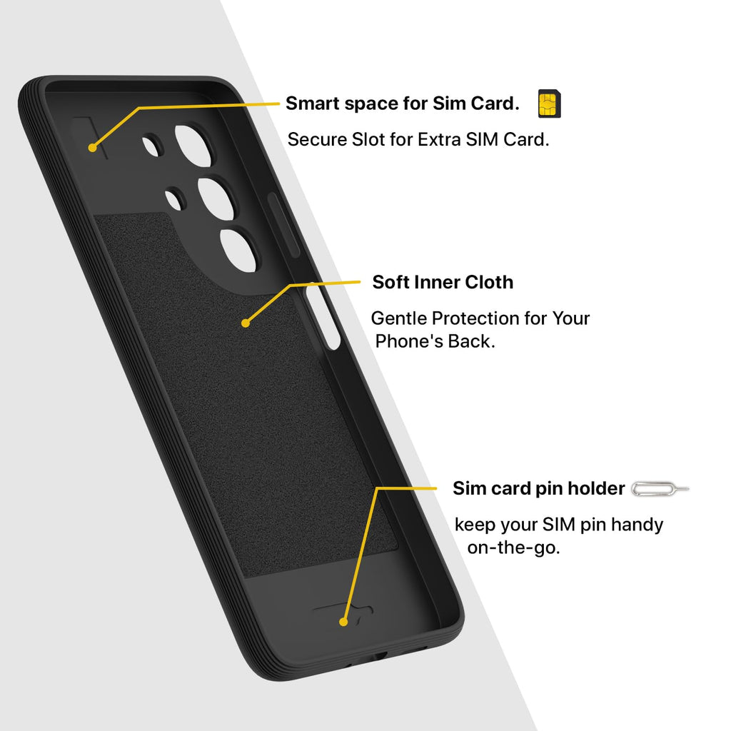 Vivo T4x Caseology Back Cover (Grey) – 3D Hexa Cube Design