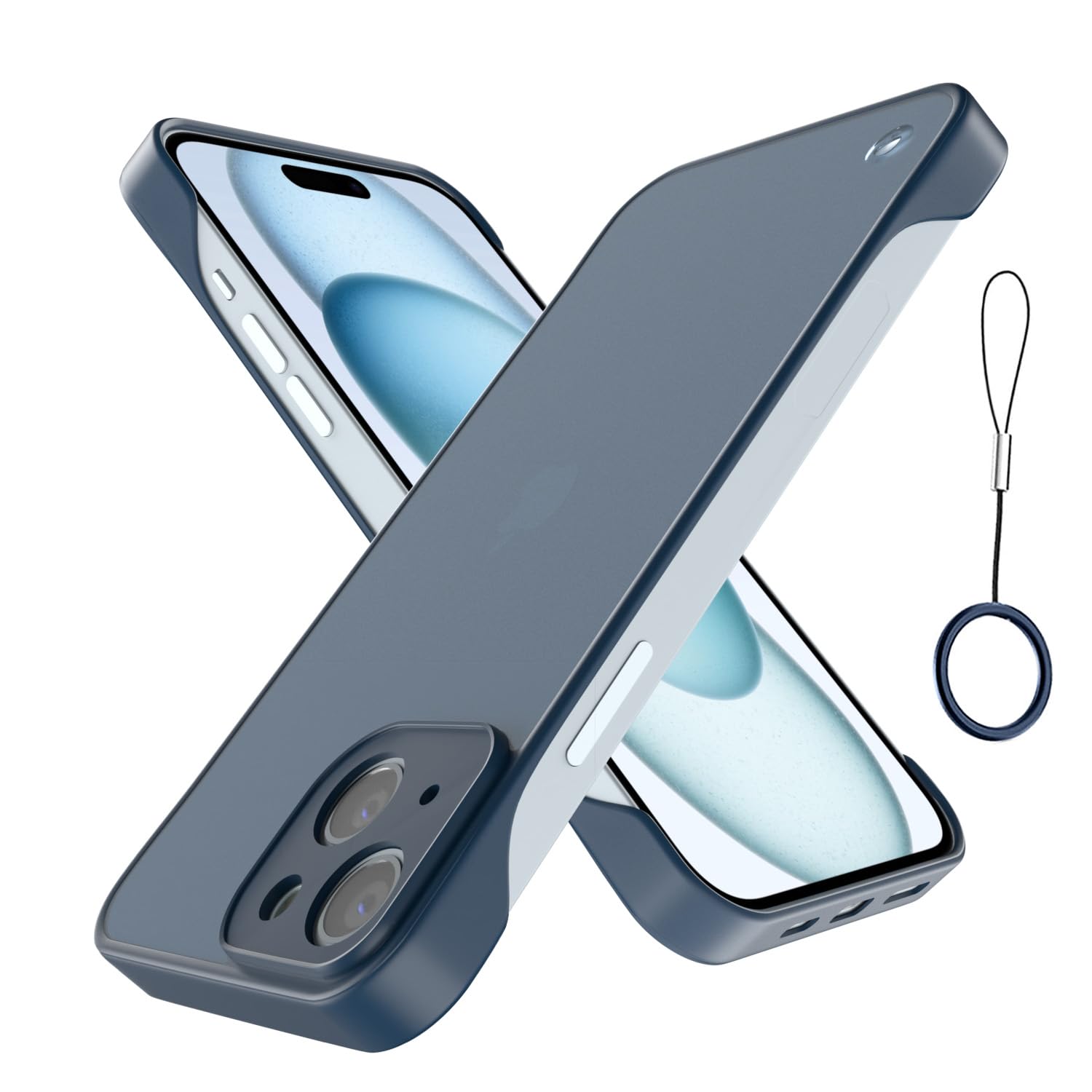 Frameless Shockproof Back Cover for I Phone 15 Plus