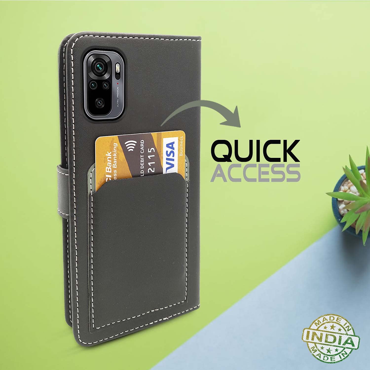 Wallet Style Magnetic Flip Cover for Xiaomi Redmi Note 10 / 10S