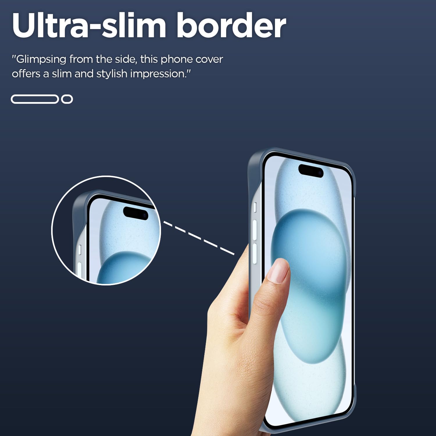 Frameless Shockproof Back Cover for I Phone 15 Plus