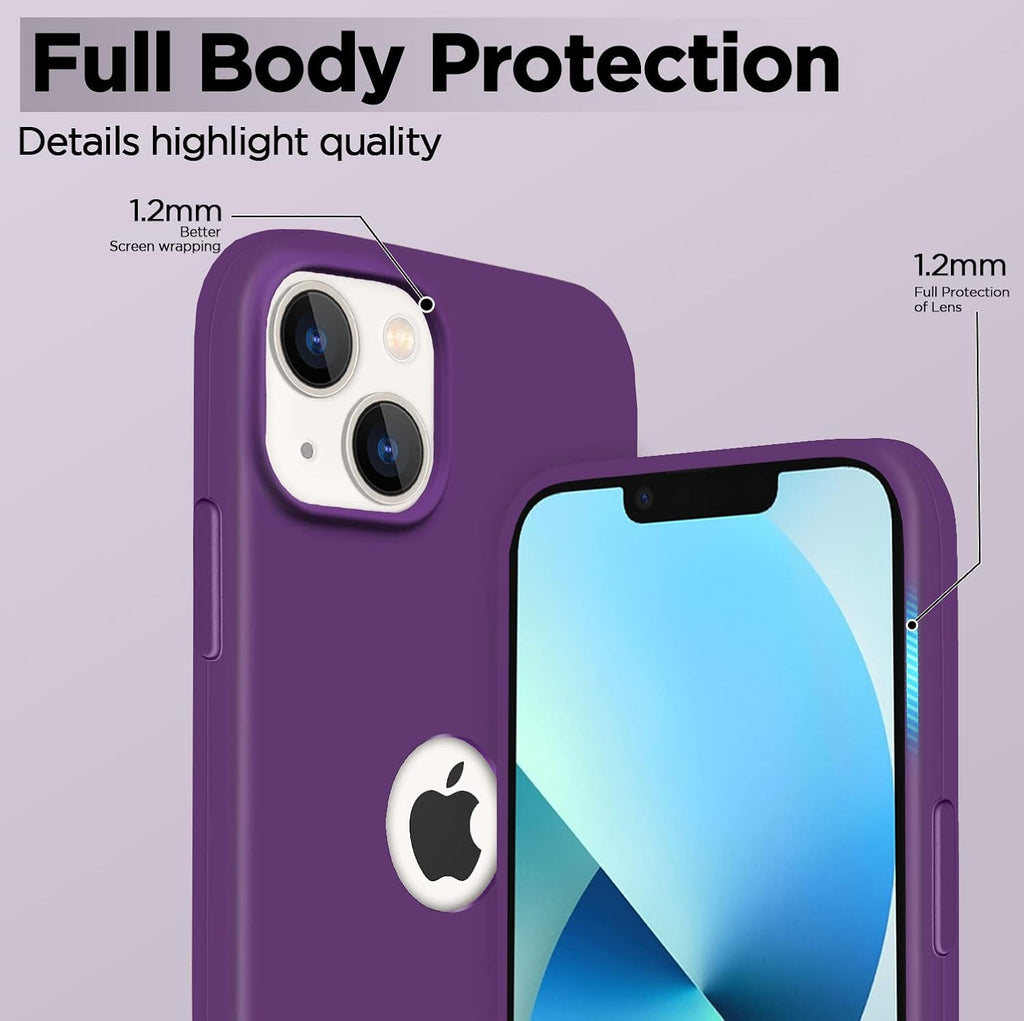 Super Soft Silicone Back Cover for iPhone 13 Anti-Slip Grip
