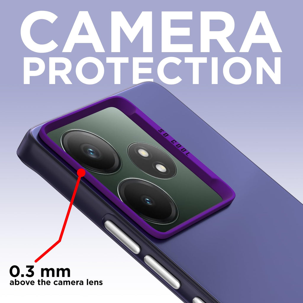 So Cool Matte Finish Back Cover for Realme GT 6T 5G (Purple)