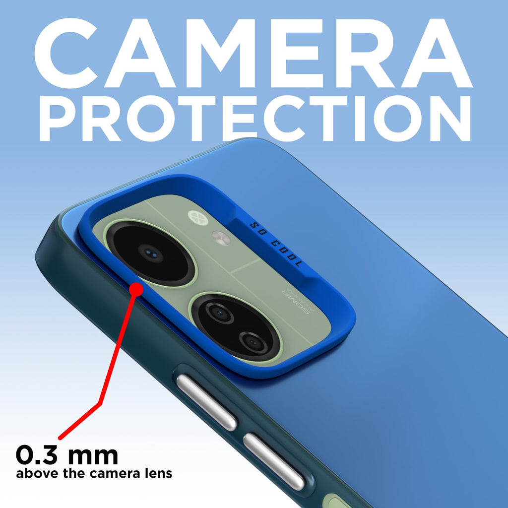 So Cool Matte Finish Back Cover for Redmi 13C 5G (Blue)