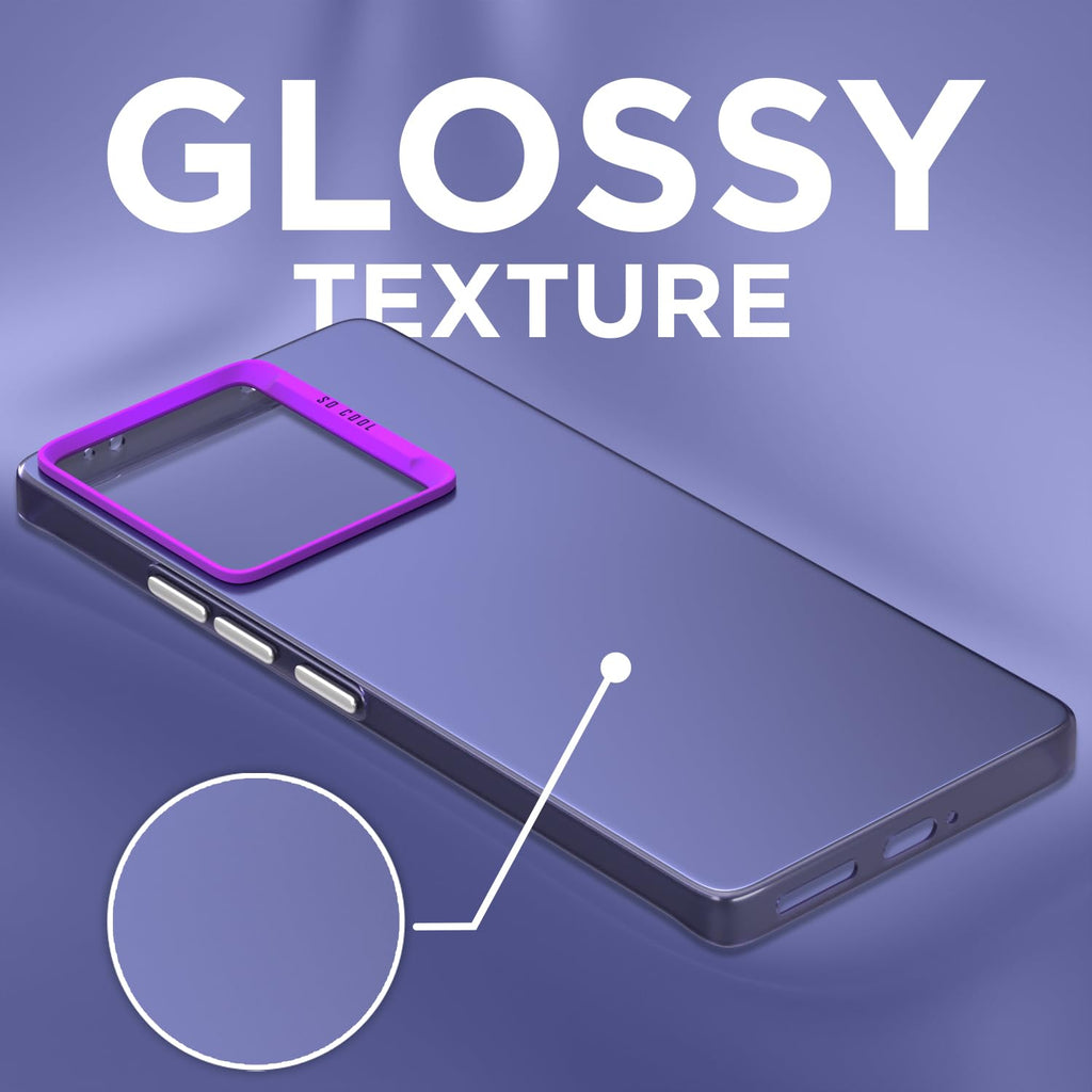 So Cool Matte Finish Back Cover for Realme GT 6T 5G (Purple)