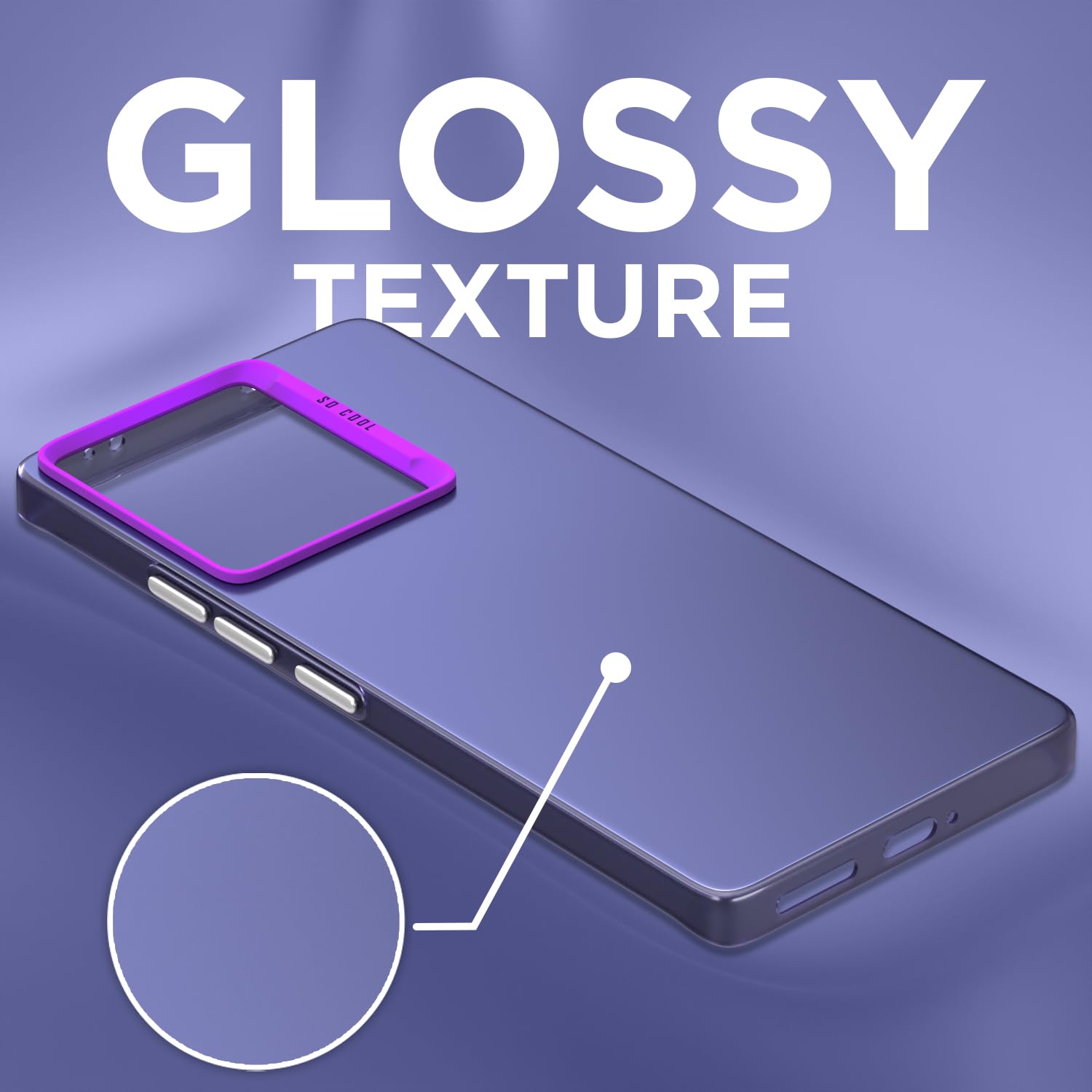 So Cool Matte Finish Back Cover for Realme GT 6T 5G (Purple)