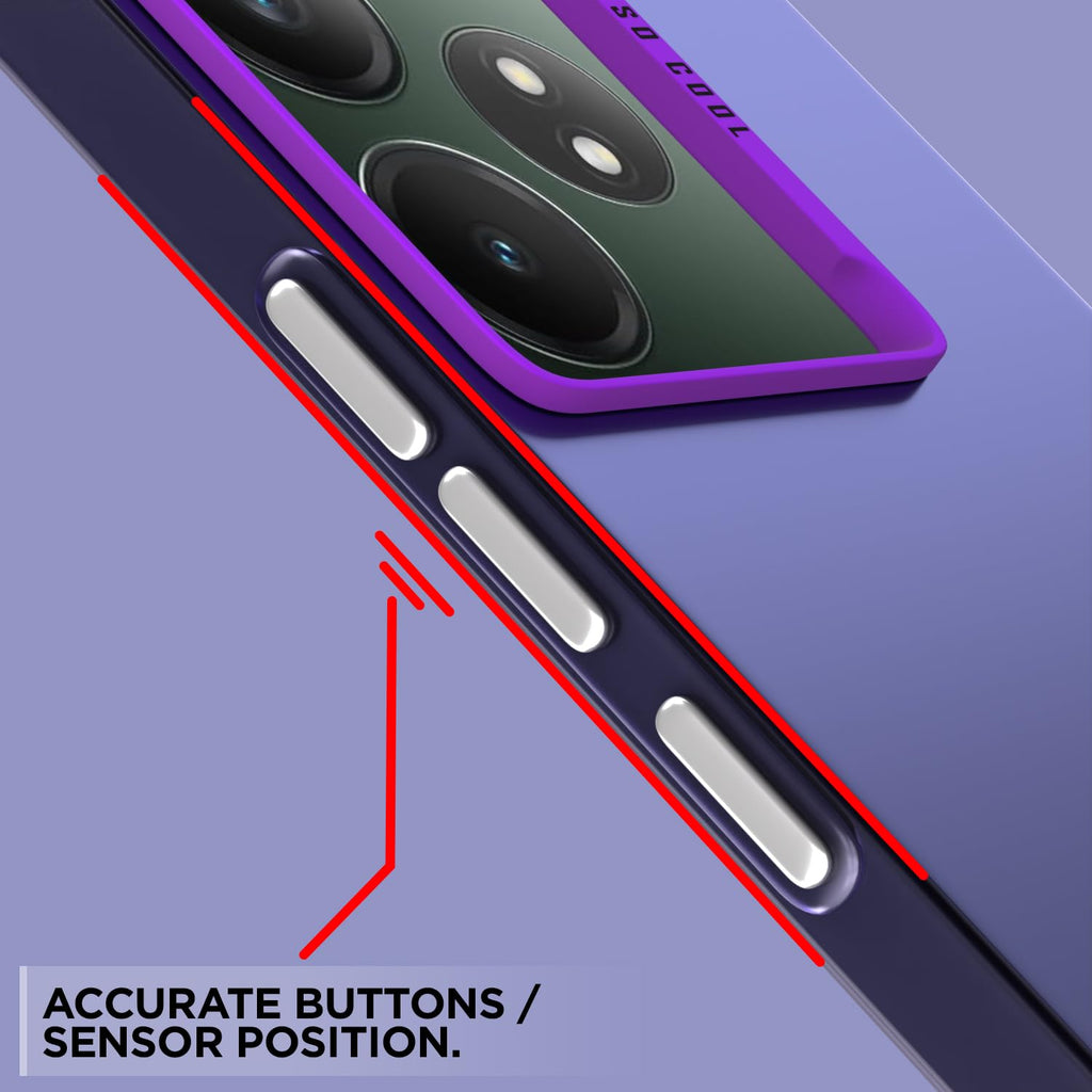So Cool Matte Finish Back Cover for Realme GT 6T 5G (Purple)