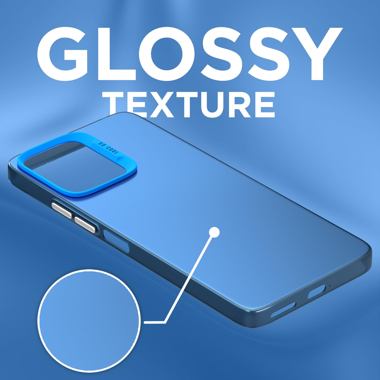 So Cool Matte Finish Back Cover for Redmi 13C 5G (Blue)