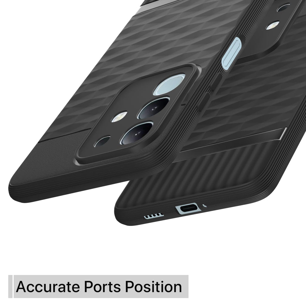 Vivo T4x Caseology Back Cover (Grey) – 3D Hexa Cube Design