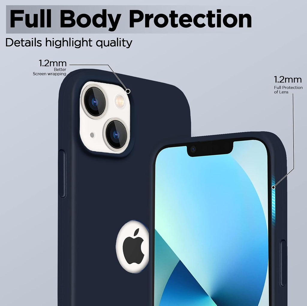Super Soft Silicone Back Cover for iPhone 13 Anti-Slip Grip