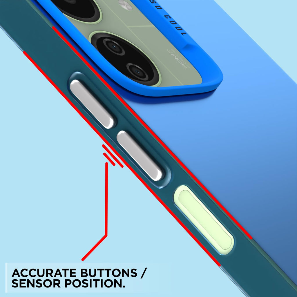 So Cool Matte Finish Back Cover for Redmi 13C 5G (Blue)