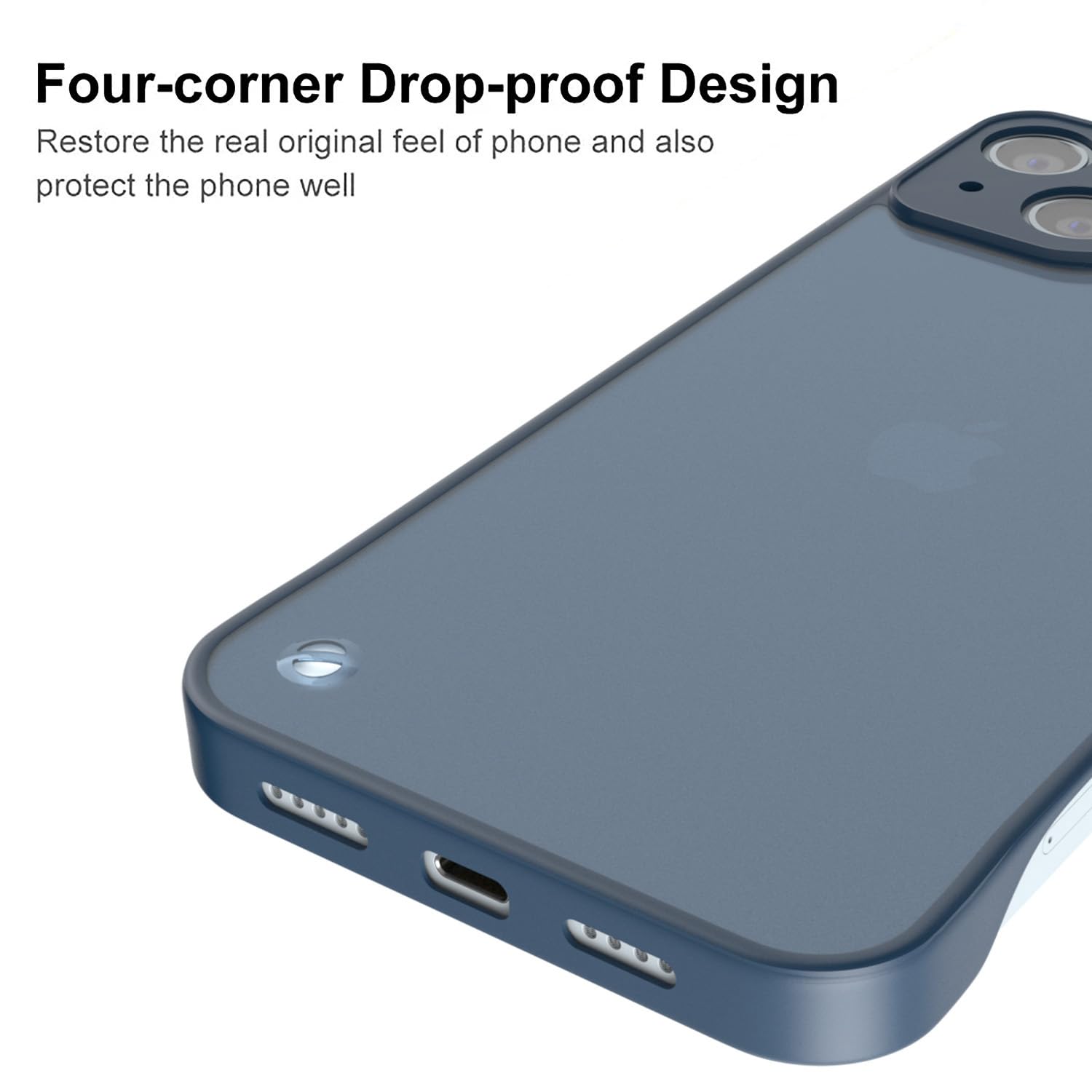 Frameless Shockproof Back Cover for I Phone 15 Plus