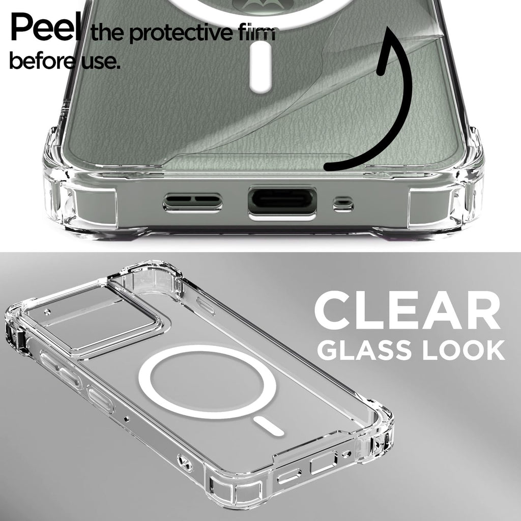 Shockproof Transparent MagSafe Case for Motorola Moto Edge 60 Pro 5G