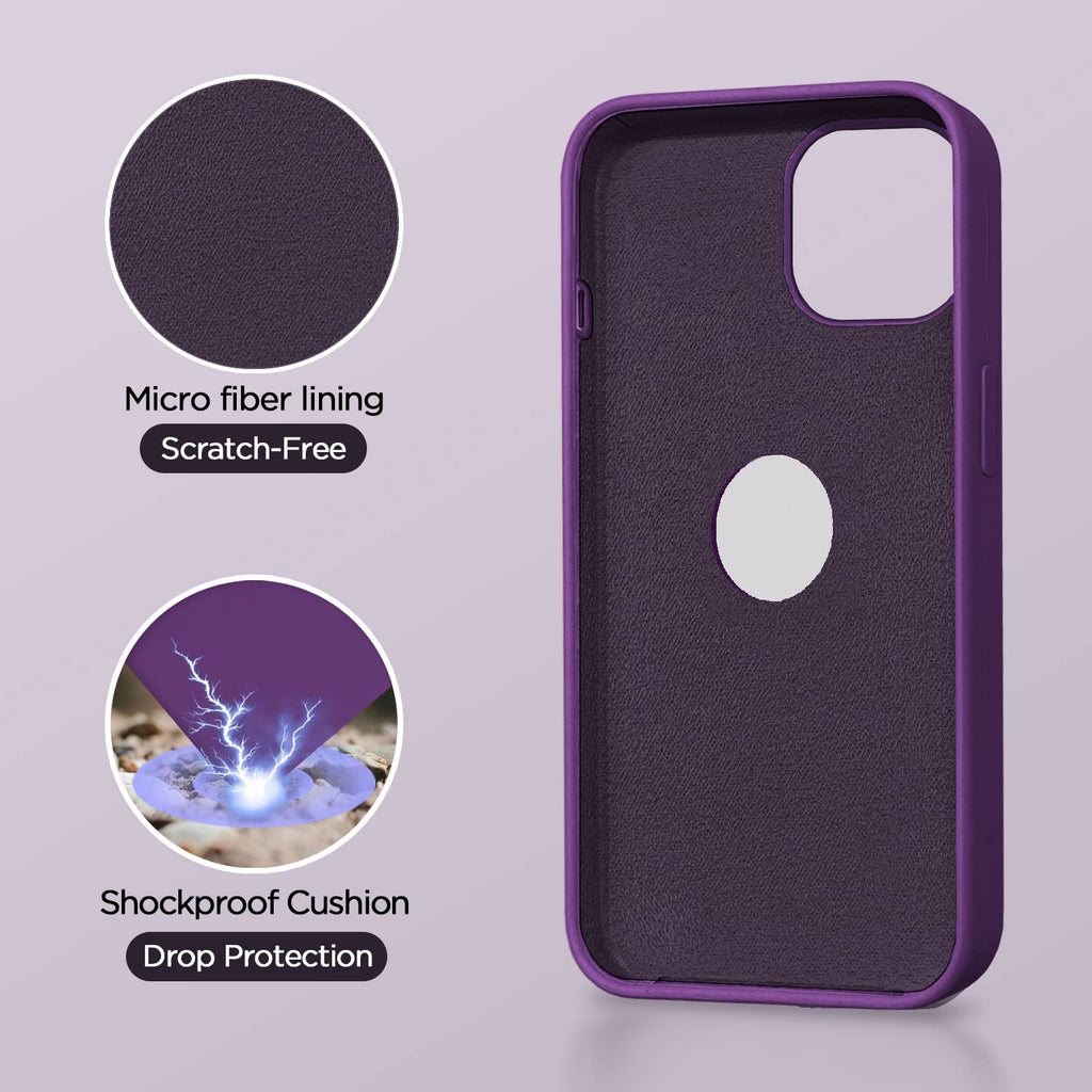 Super Soft Silicone Back Cover for iPhone 13 Anti-Slip Grip
