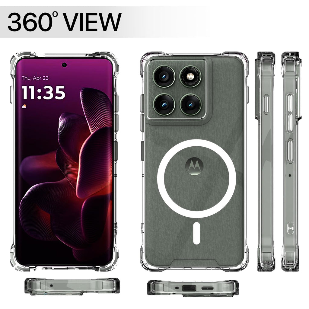 Shockproof Transparent MagSafe Case for Motorola Moto Edge 60 Pro 5G