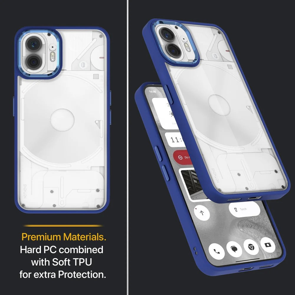 Nothing Phone 2 Back Cover Dark Blue | Shockproof PC + TPU Case