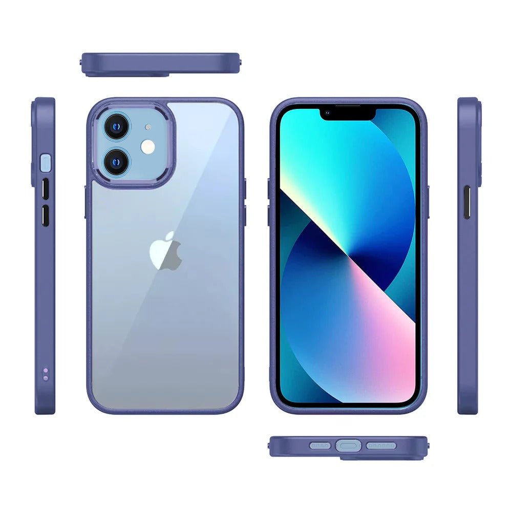 Camring Back Cover (Purple) | Chrome-Plated Shockproof Case for iPhone 12