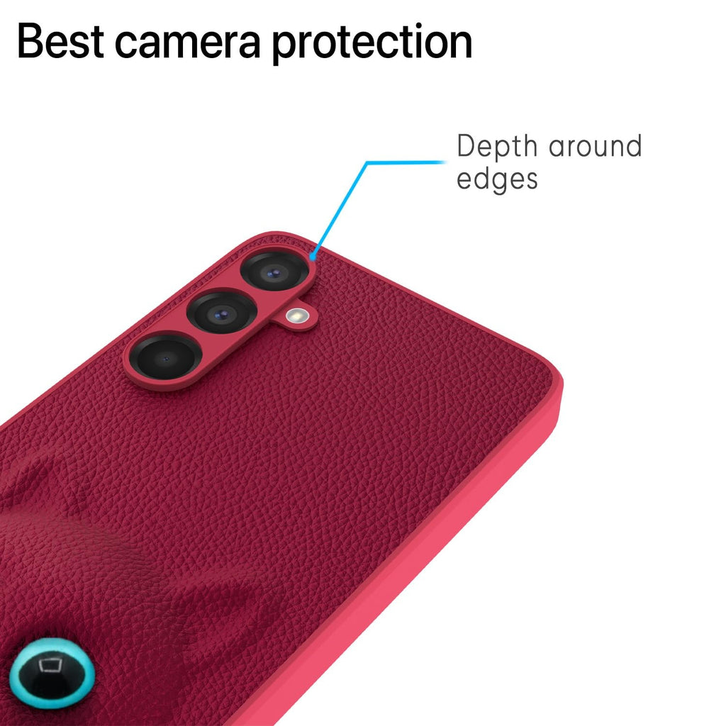 Samsung Galaxy M55 5G / M55s 5G / F55 5G Cute Cat Leather Finish Soft TPU  Case