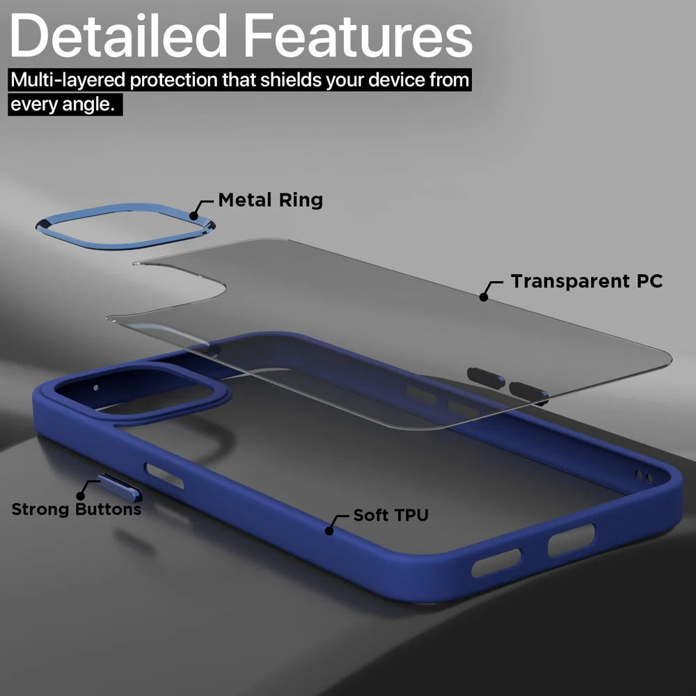 Nothing Phone 2 Back Cover Dark Blue | Shockproof PC + TPU Case